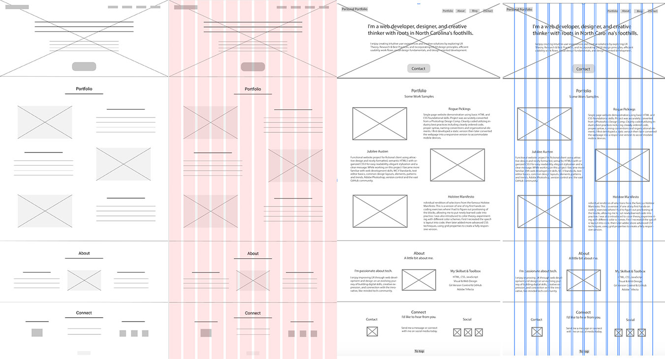 low fidelity wireframes