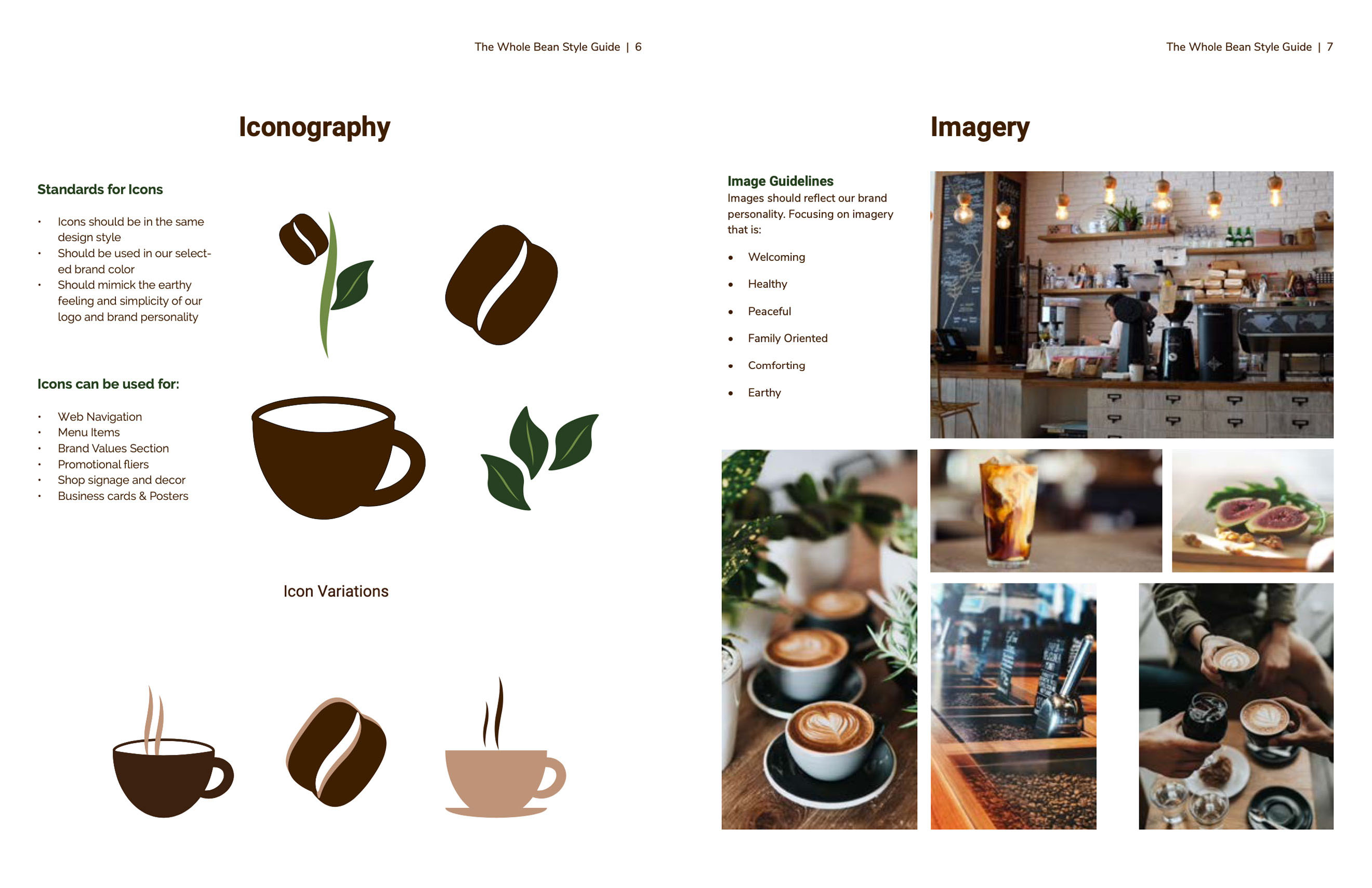 inspirational coffee shop Iconography & Imagery